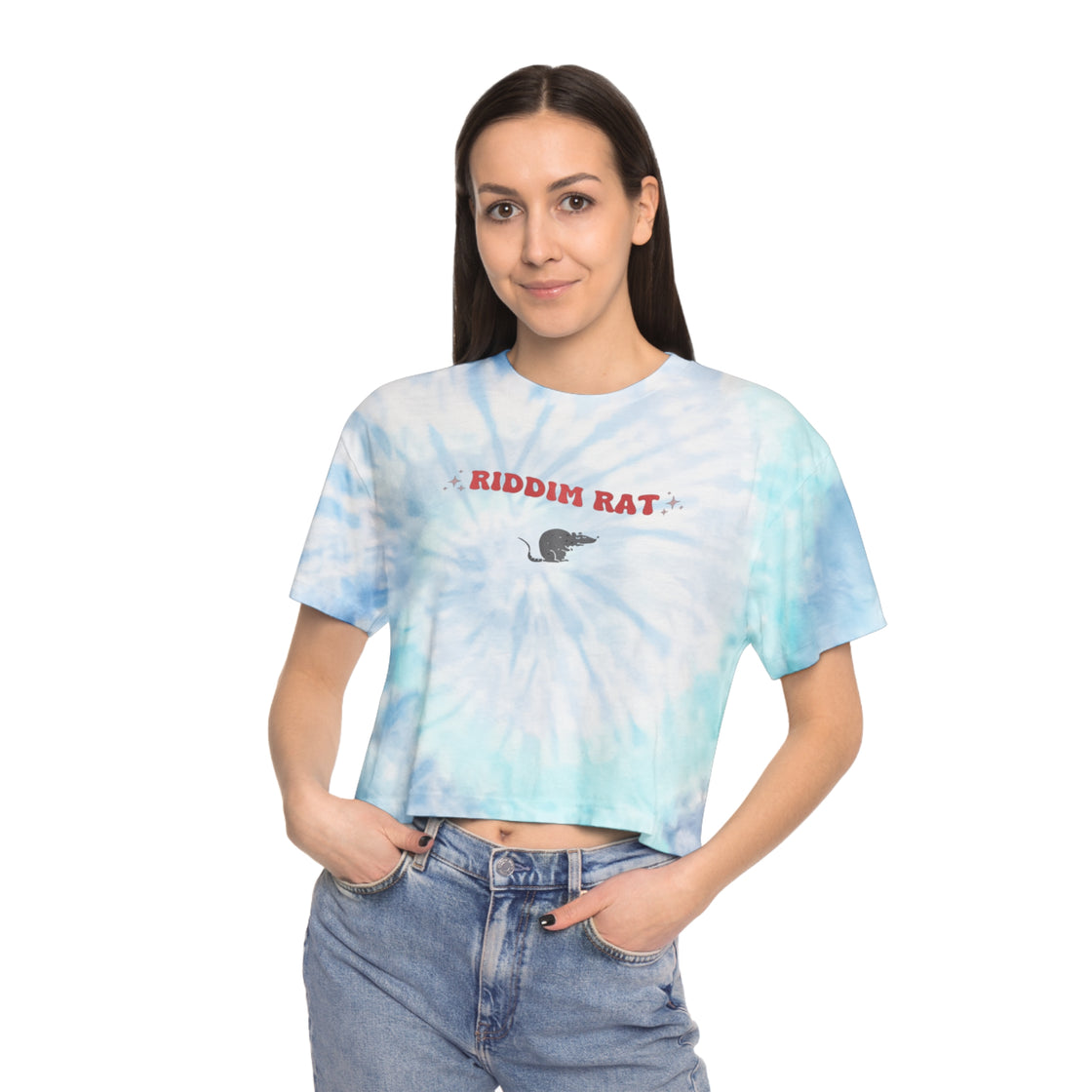 Women's Tie-Dye Crop Tee - EDMCLOTHINGSTORE