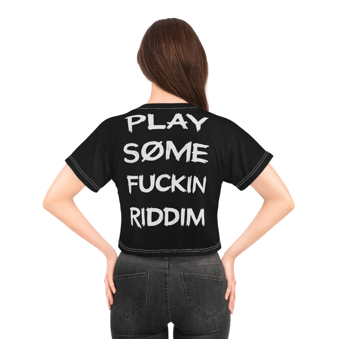 Play Some Fkin Riddim Crop Top Festival Crop Top