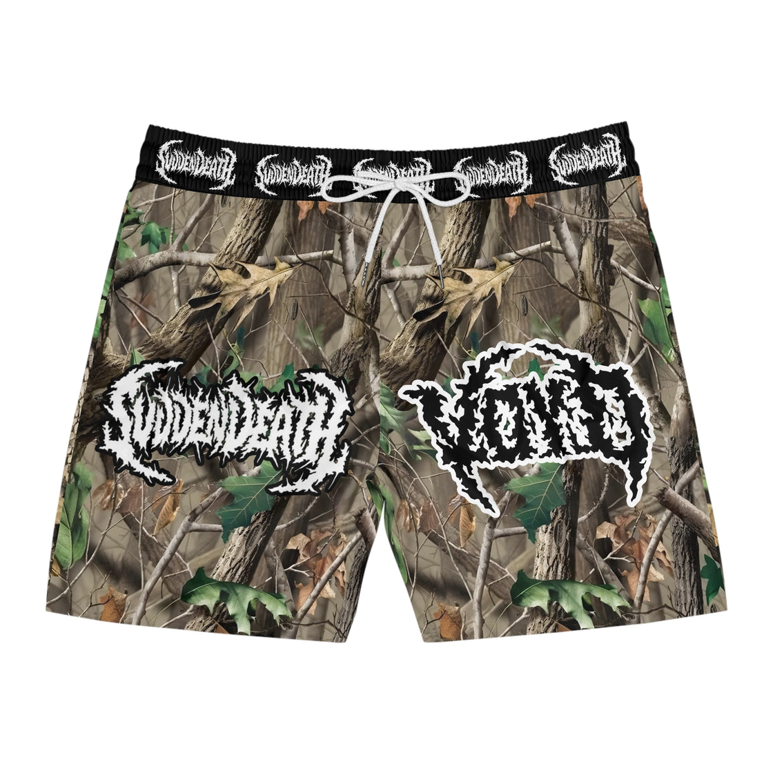 Svdden Death Voyd Lost Lands Men's Mid-Length Swim Shorts (Black) Rave Shorts
