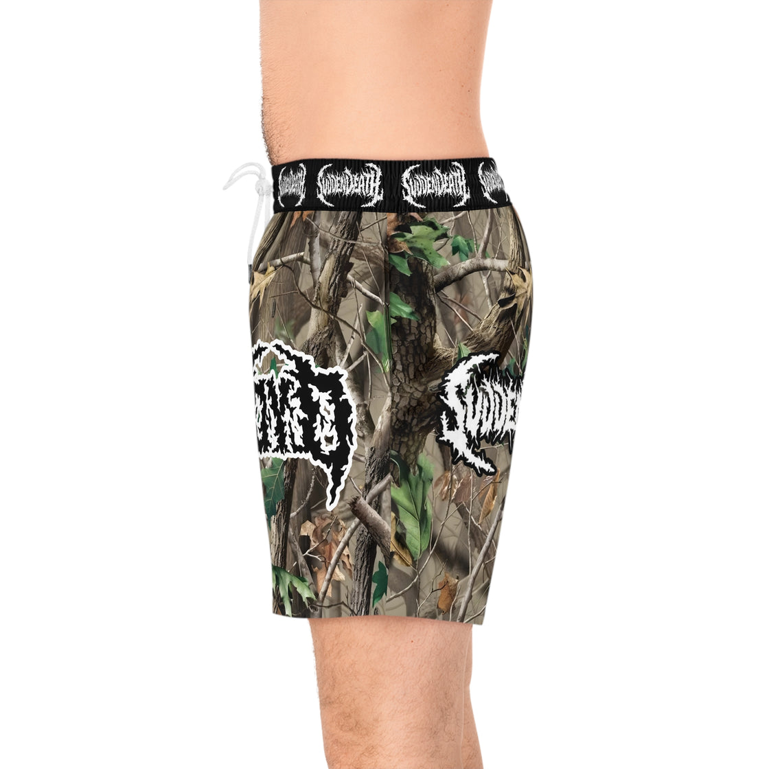 Svdden Death Voyd Lost Lands Men's Mid-Length Swim Shorts (Black) Rave Shorts
