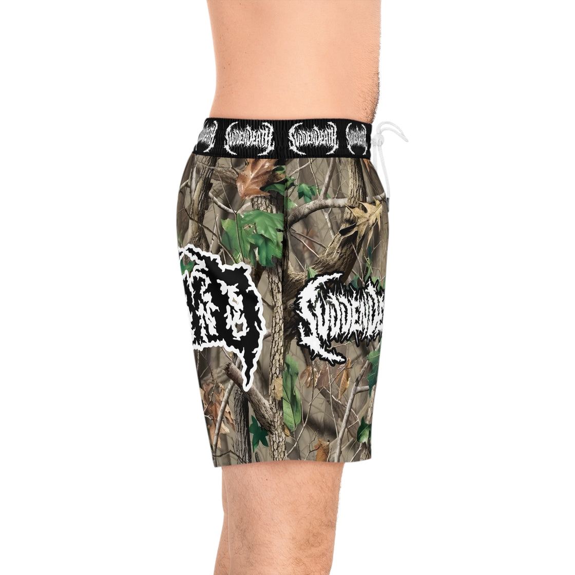 Svdden Death Voyd Lost Lands Men's Mid-Length Swim Shorts (Black) Rave Shorts