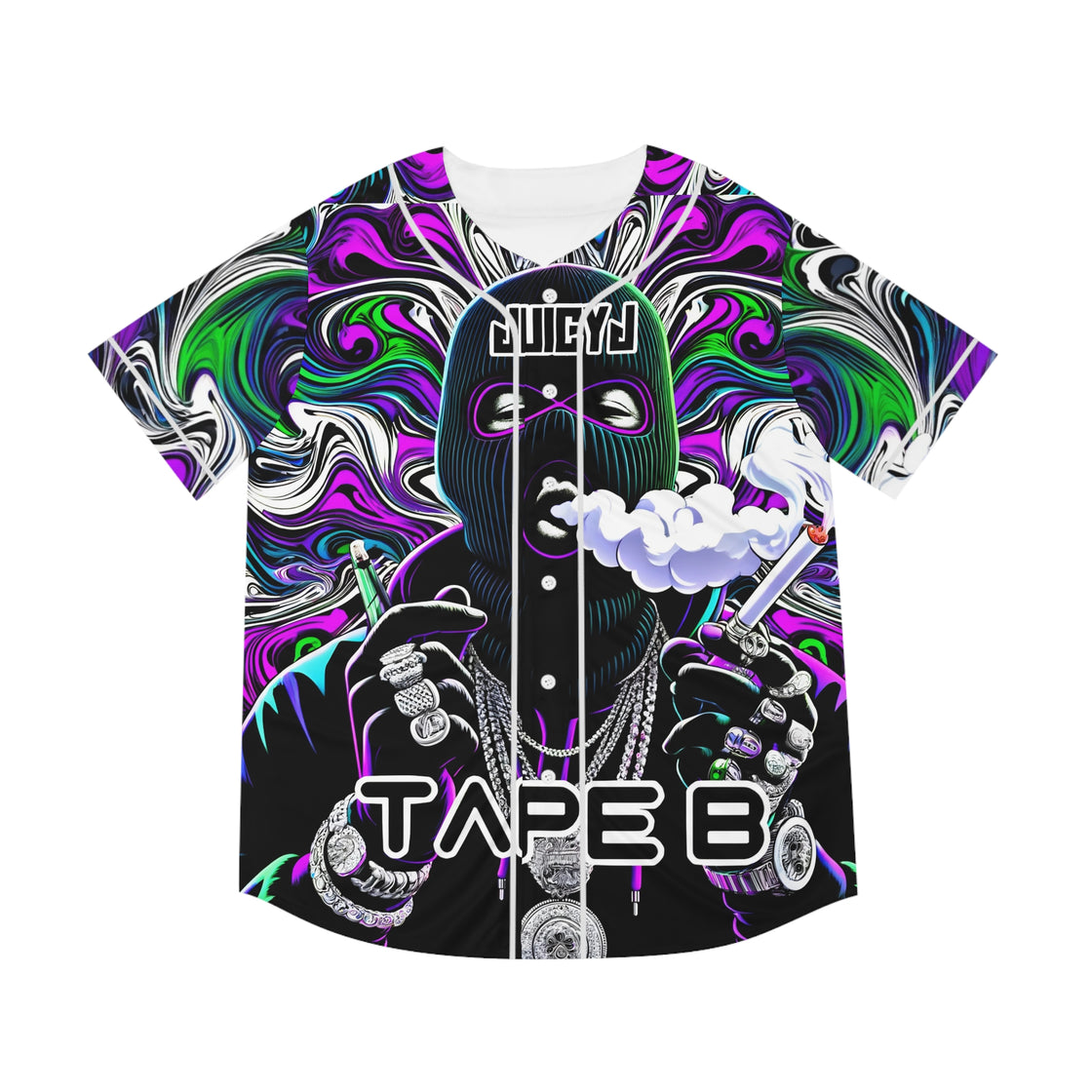 Custom Juicy J Tape B Jersey - Unique EDM and Hip Hop Apparel - EDMCLOTHINGSTORE