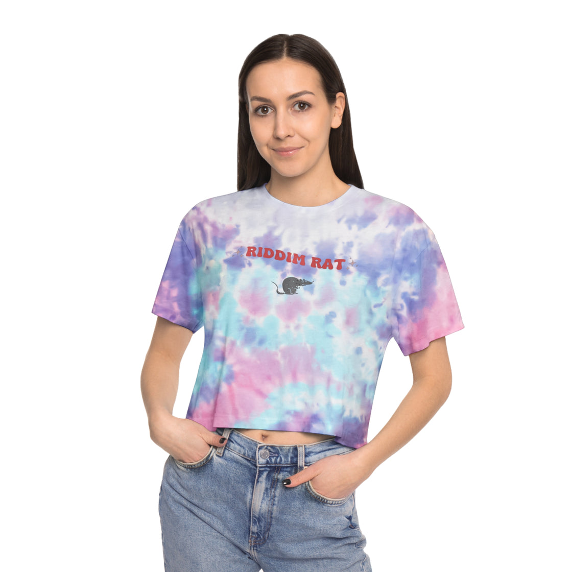 Women's Tie-Dye Crop Tee - EDMCLOTHINGSTORE
