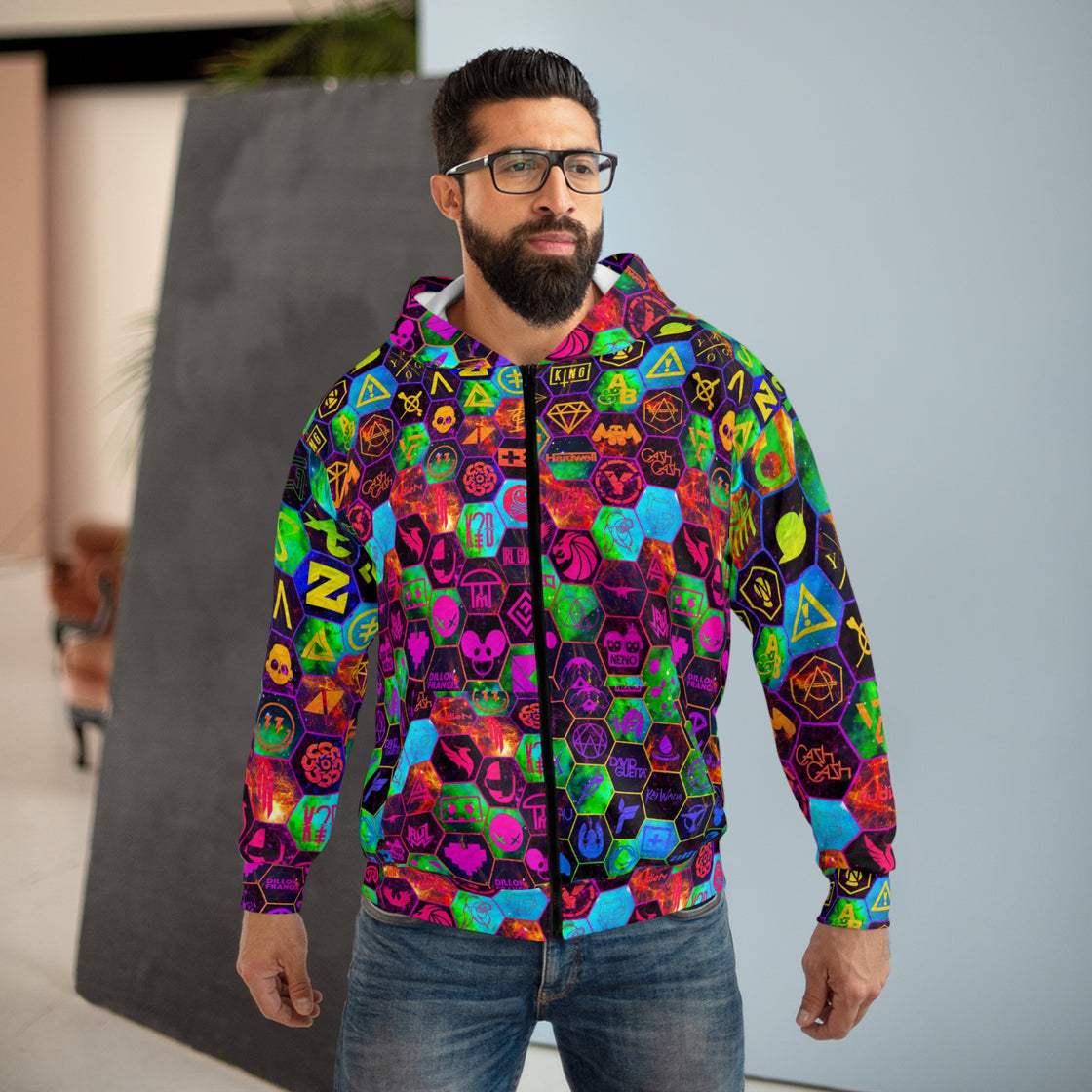 Edm Dubstep Zip Hoodie - EDMCLOTHINGSTORE