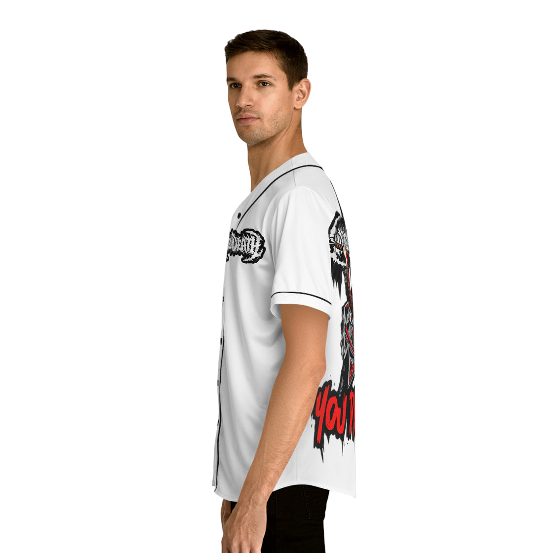 Fully Custom EXCISION SVDDEN DEATH Jersey (Lost Lands) White Out - EDMCLOTHINGSTORE