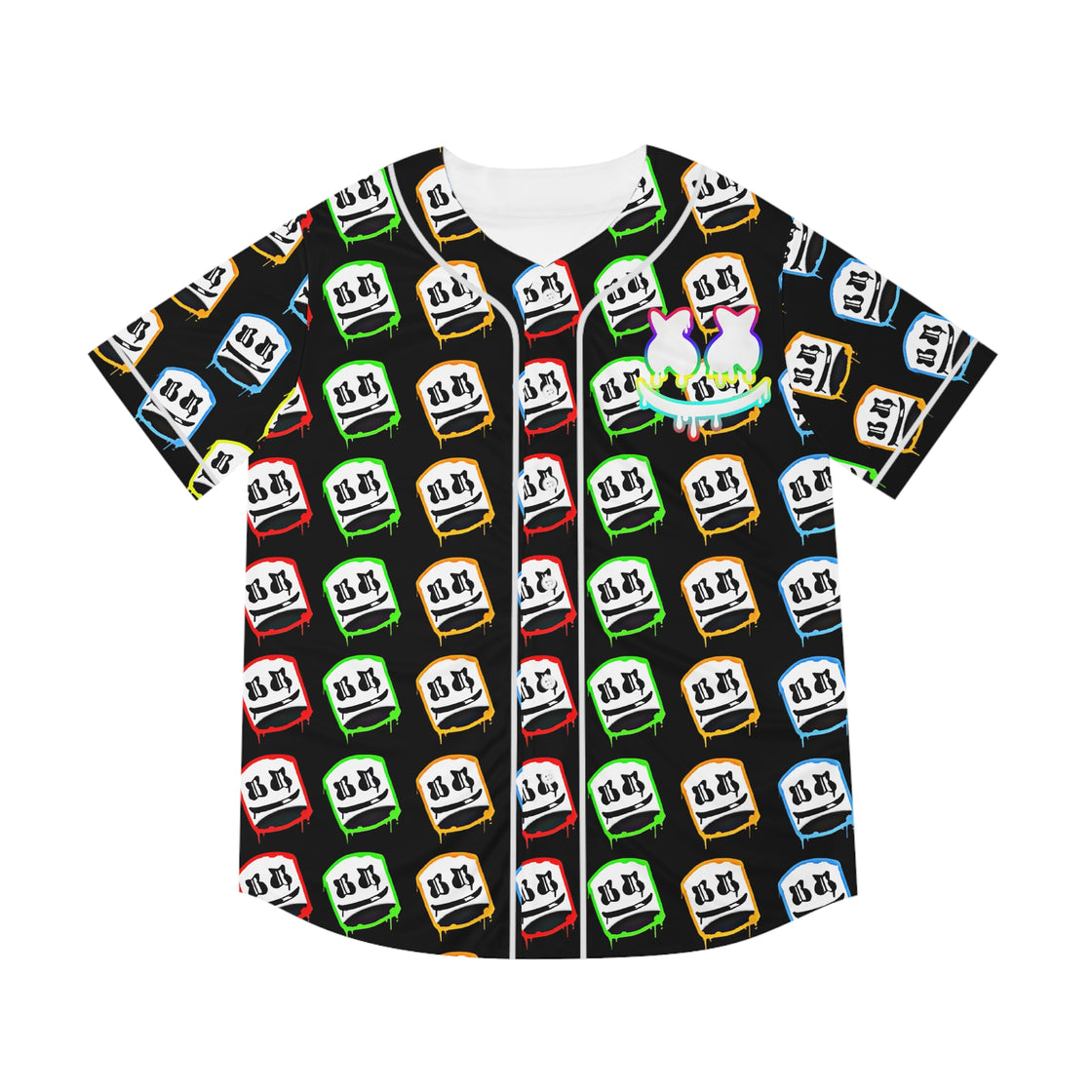 Marshmello Baseball Jersey  (LED) Rave Jersey EDM Jersey - EDMCLOTHINGSTORE