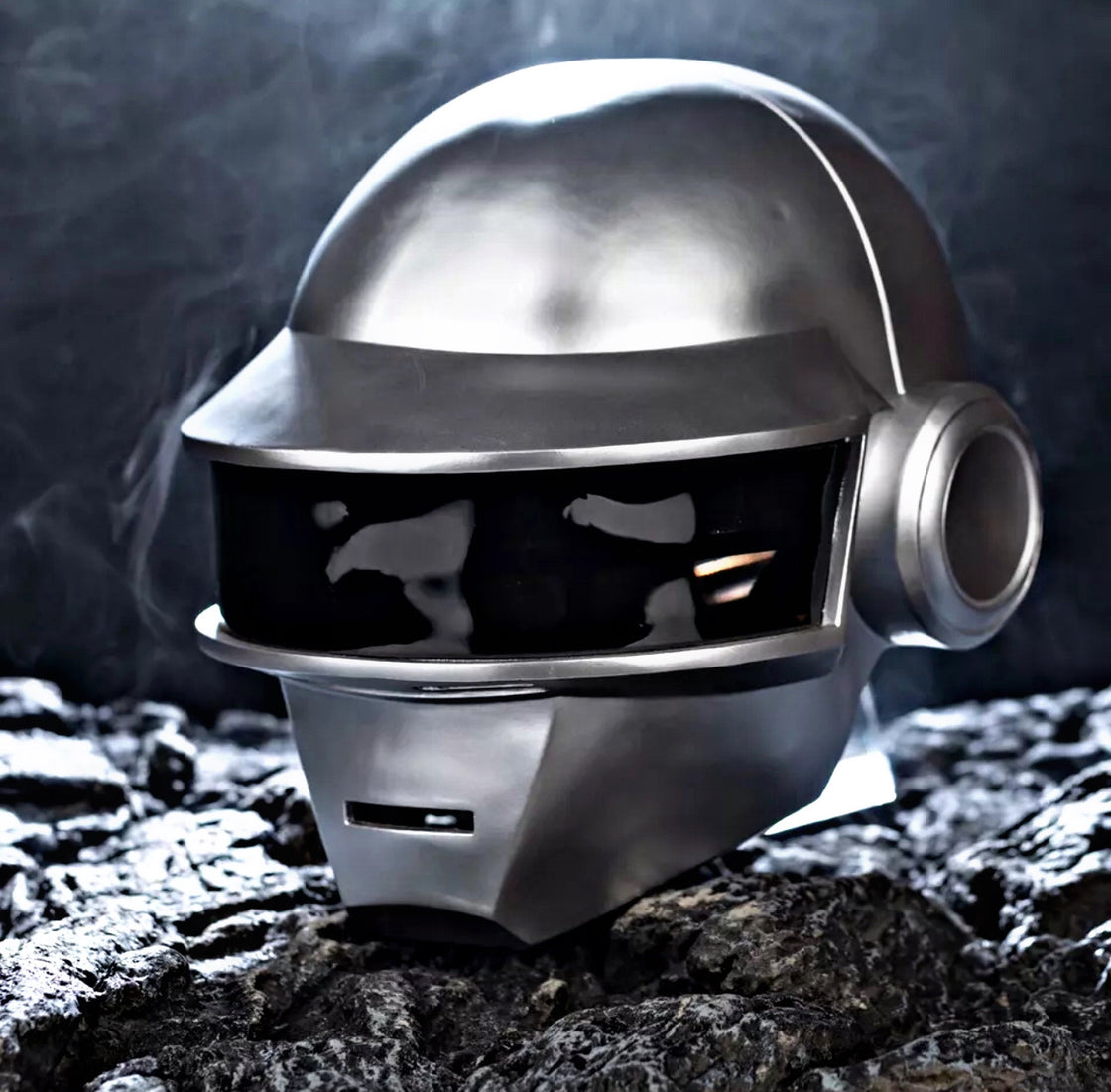 Xcoser 1:1 Daft Punk Helmet - Thomas Cosplay Silver Replica Props - Perfect for Halloween, Rave & Festival Wear - EDMCLOTHINGSTORE