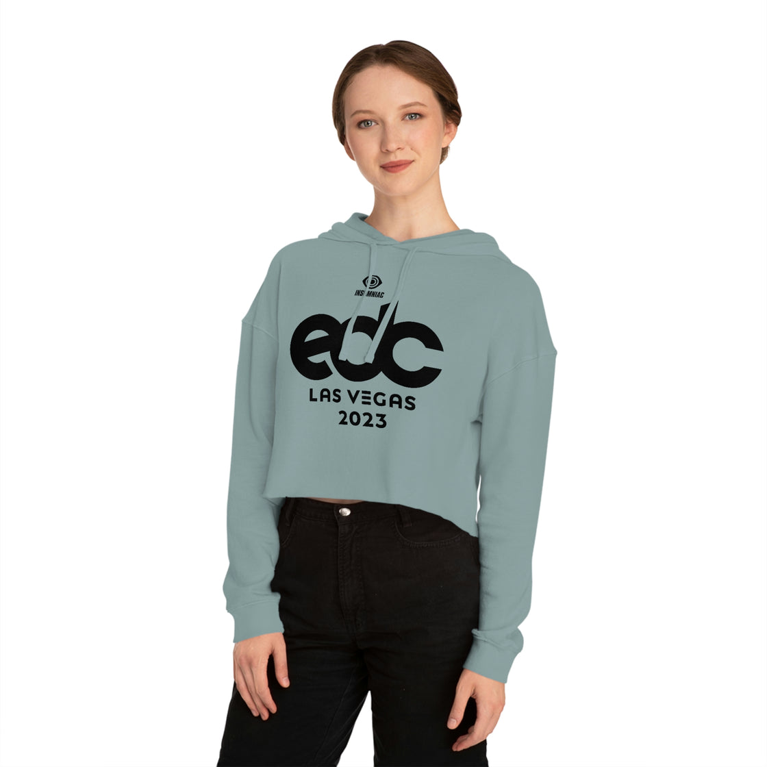 EDC Las Vegas Womens Cropped Hooded Sweatshirt Merch - EDMCLOTHINGSTORE