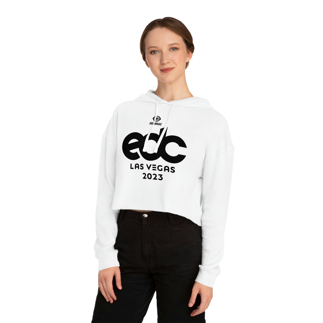 EDC Las Vegas Womens Cropped Hooded Sweatshirt Merch - EDMCLOTHINGSTORE