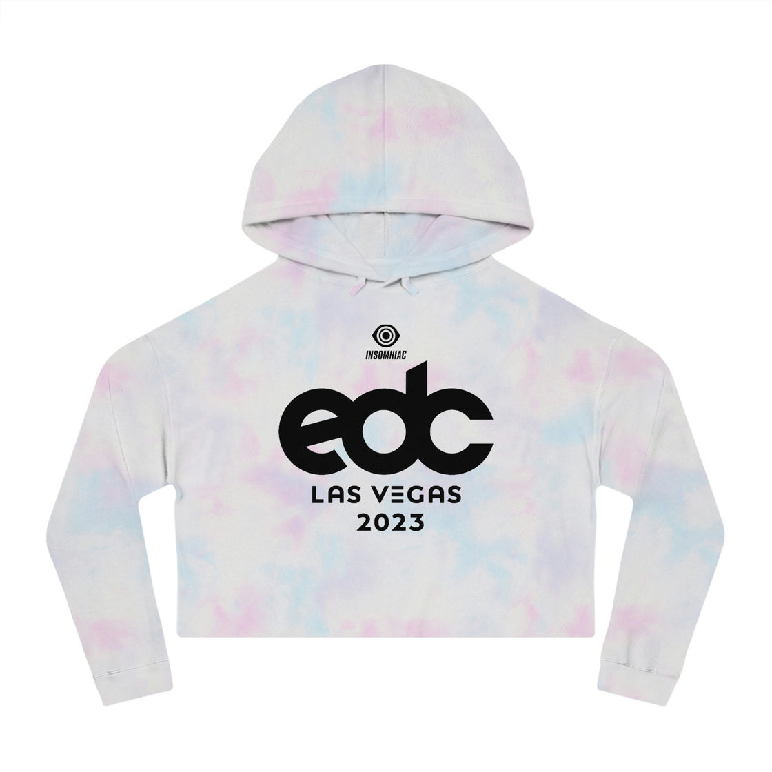 EDC Las Vegas Womens Cropped Hooded Sweatshirt Merch - EDMCLOTHINGSTORE