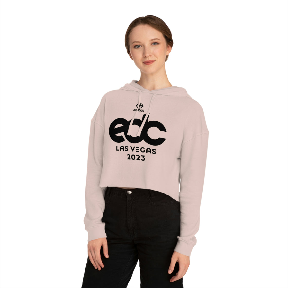 EDC Las Vegas Womens Cropped Hooded Sweatshirt Merch - EDMCLOTHINGSTORE