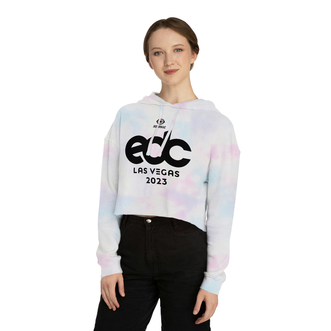 EDC Las Vegas Womens Cropped Hooded Sweatshirt Merch - EDMCLOTHINGSTORE