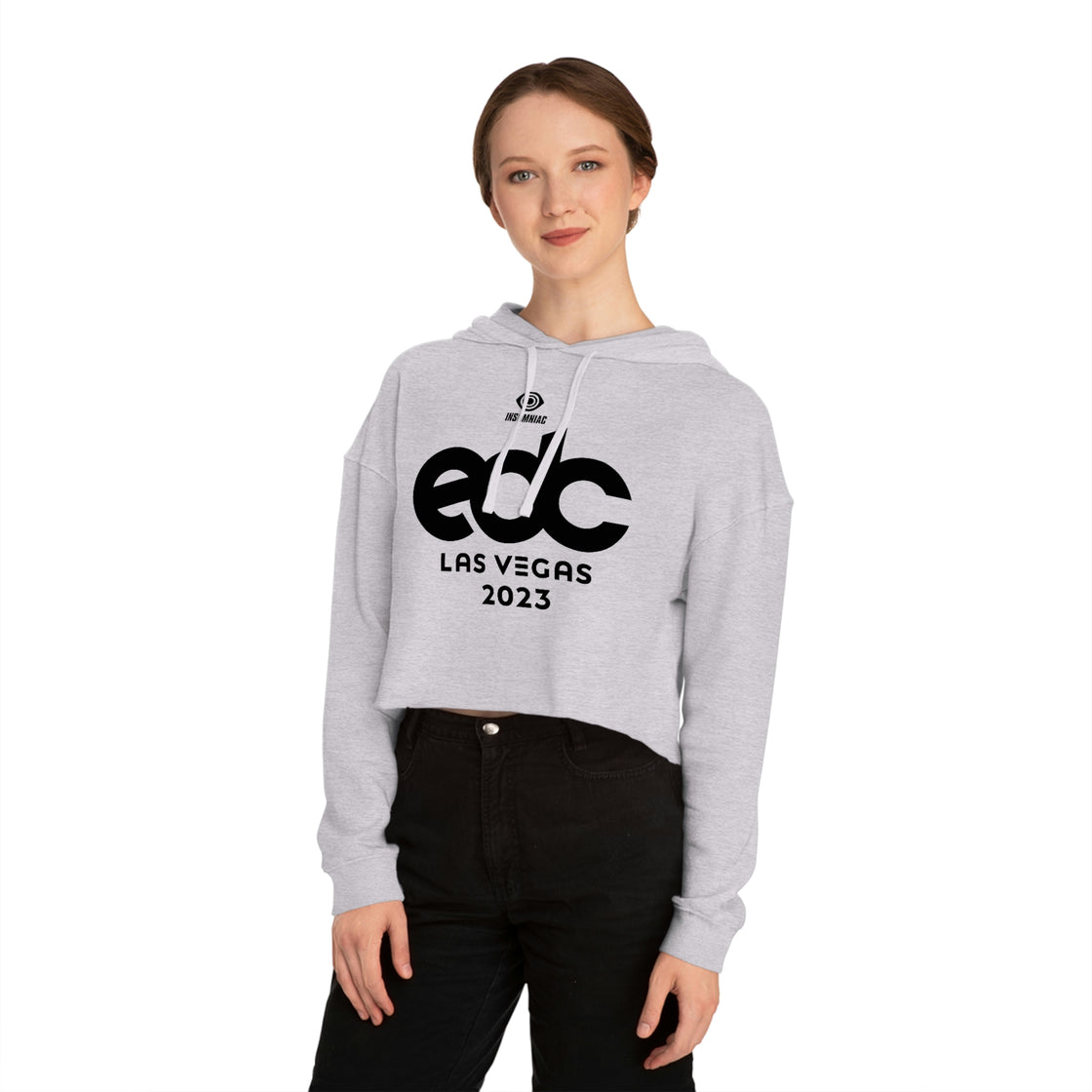 EDC Las Vegas Womens Cropped Hooded Sweatshirt Merch - EDMCLOTHINGSTORE