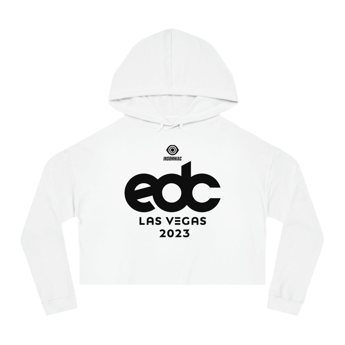 EDC Las Vegas Womens Cropped Hooded Sweatshirt Merch - EDMCLOTHINGSTORE