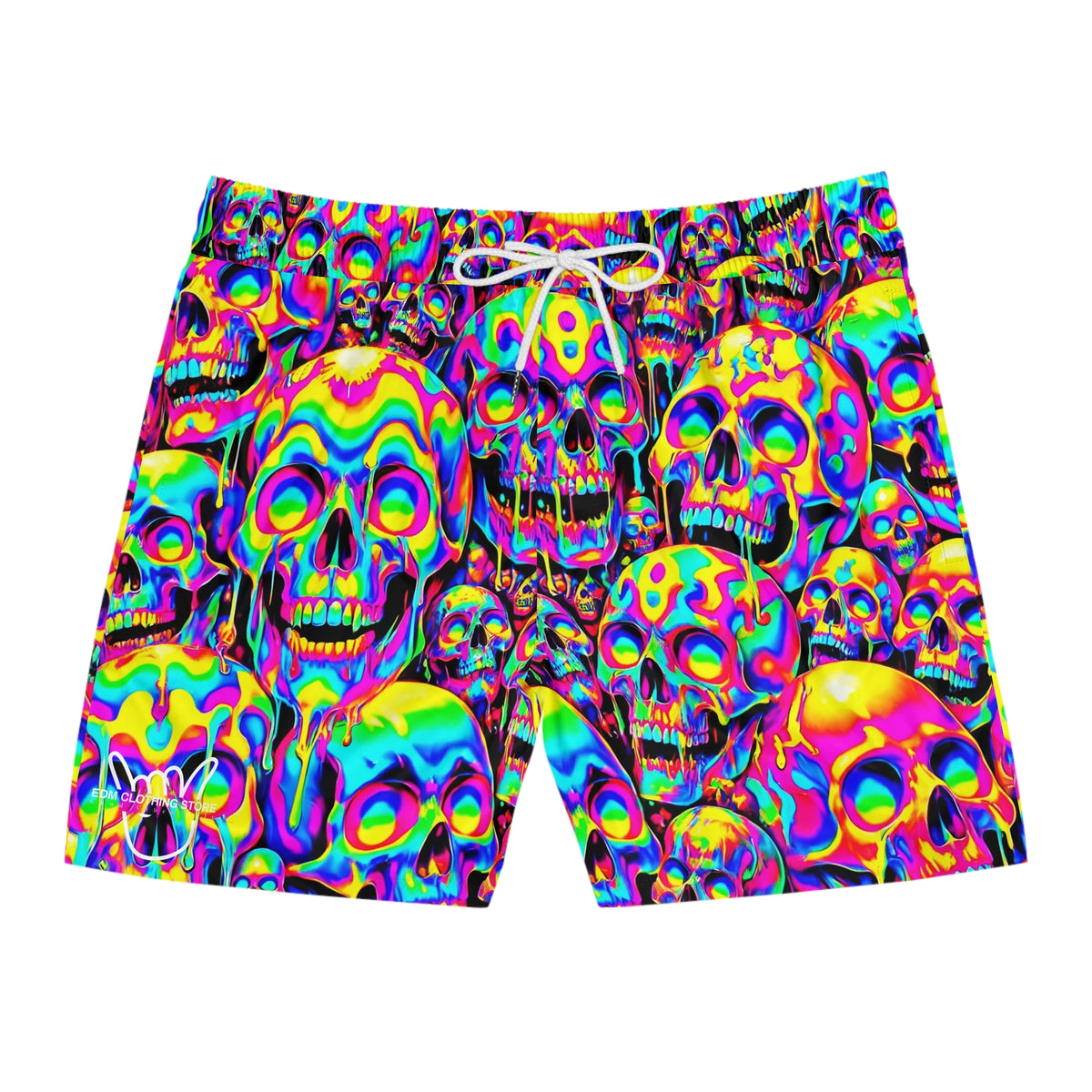 Trippy Skull Rave Shorts EDM Shorts 1