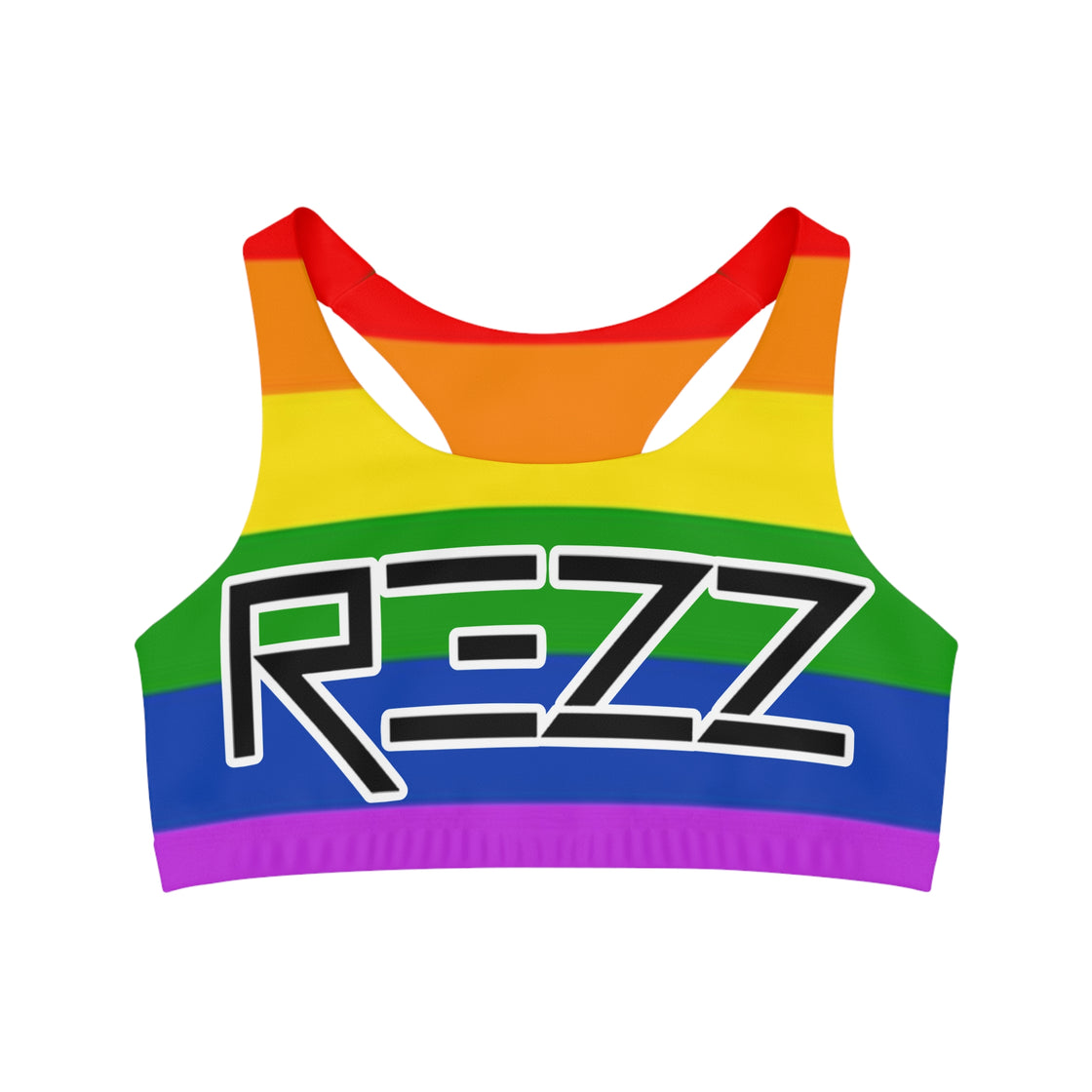 Rezz Crop Top Jersey (Pride) Sports Bra - EDMCLOTHINGSTORE