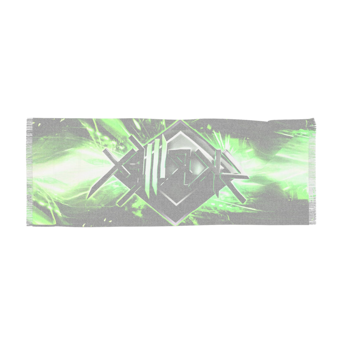 Green Skrillex Pashmina Lightweight Scarf Rave Pashmina - EDMCLOTHINGSTORE