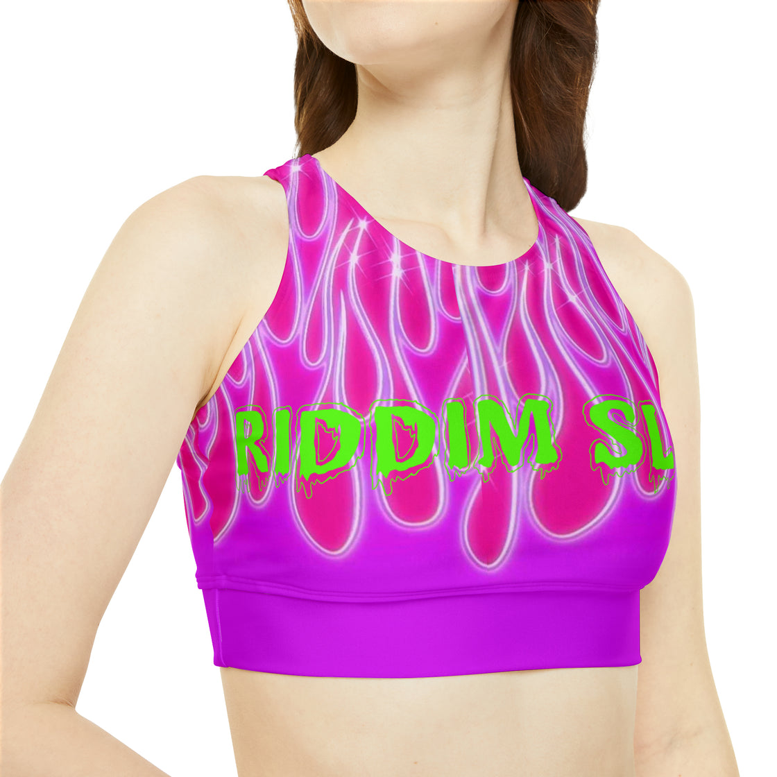 Riddim Slut Crop Top Jersey Bikini Top (FIRE) - EDMCLOTHINGSTORE