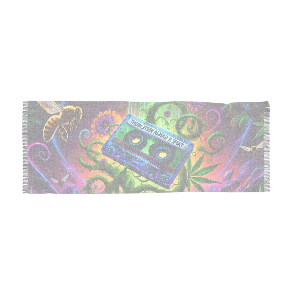 Tape B Ganja White Night Pashmina Lightweight Scarf