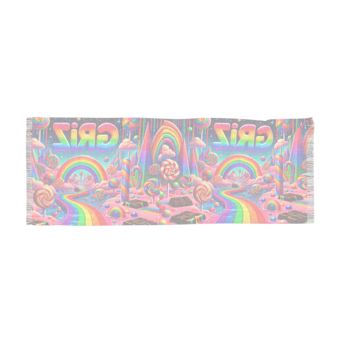 GRIZ Pashmina (Candyland) Lightweight Scarf - EDMCLOTHINGSTORE