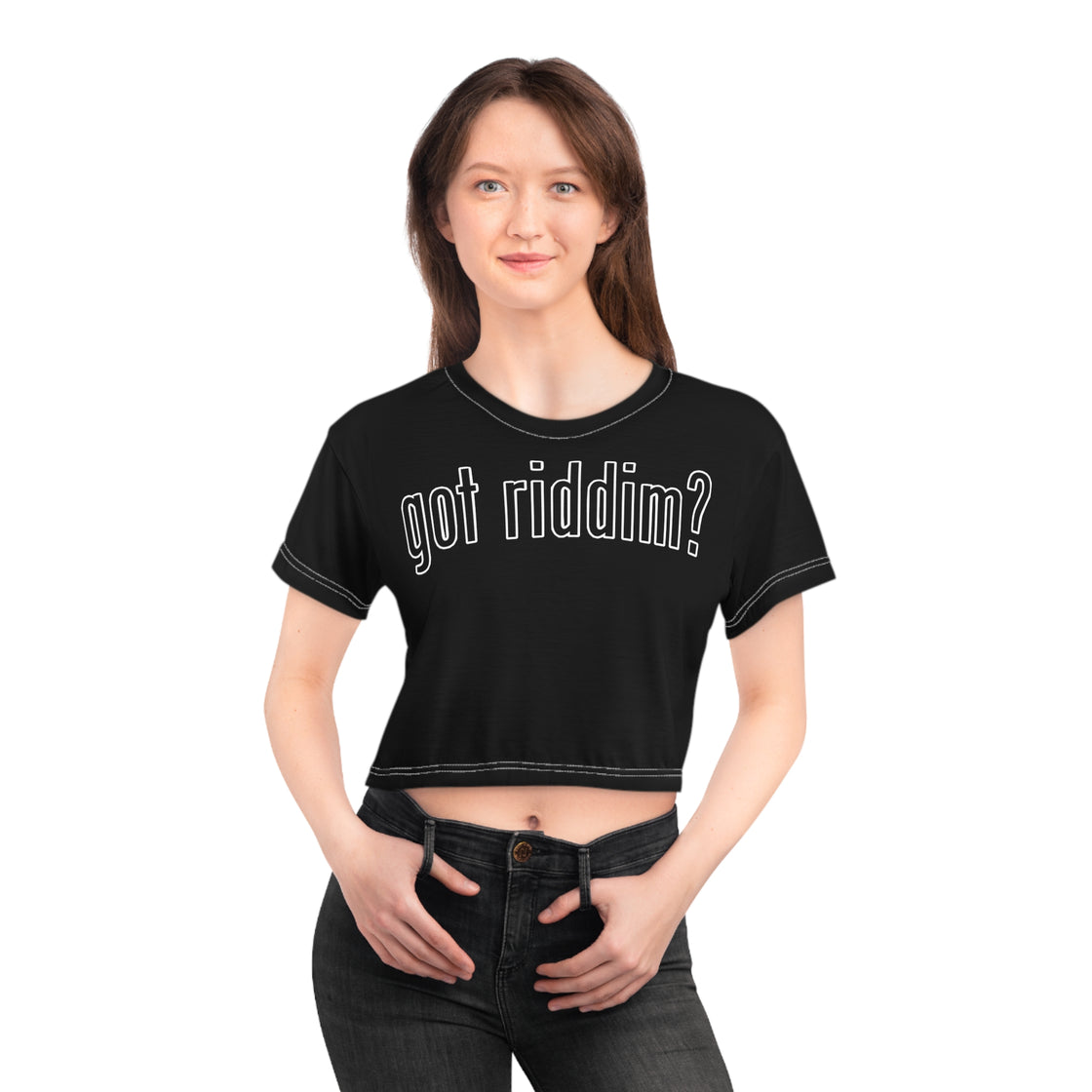 Got Riddim Crop Top Tee  Shirt | Alternative Fashion, Edgy Streetwear, Music Merch, Festival Outfit, Graphic Tee