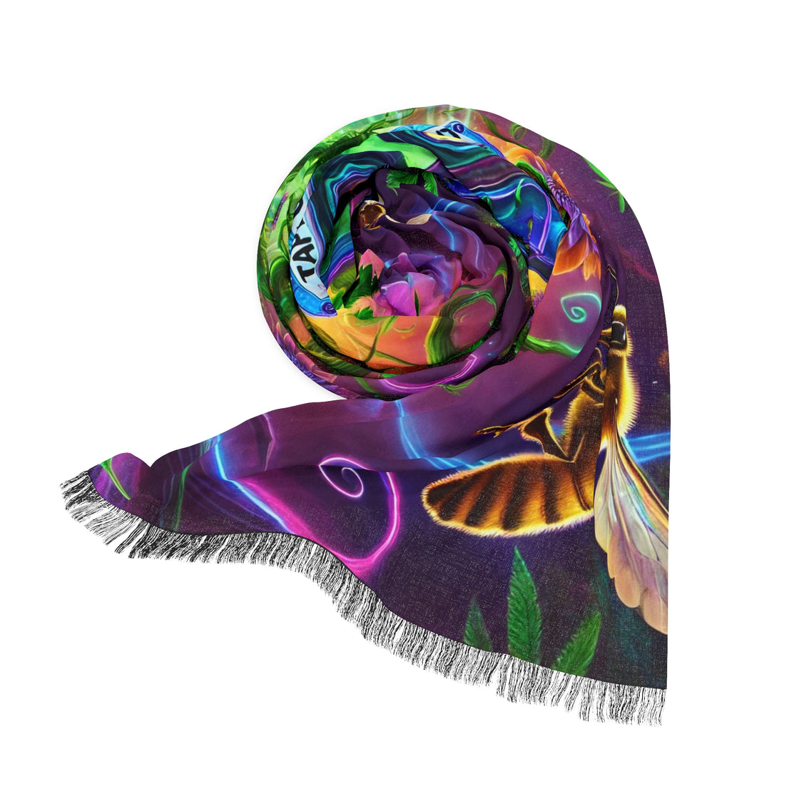 Tape B Ganja White Night Pashmina Lightweight Scarf