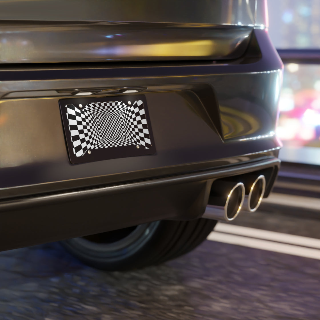 Psychedelic Car Plate - EDMCLOTHINGSTORE