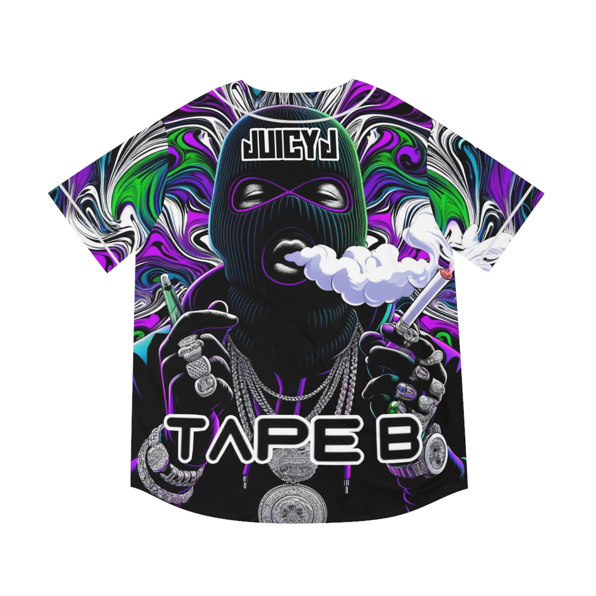 Custom Juicy J Tape B Jersey - Unique EDM and Hip Hop Apparel - EDMCLOTHINGSTORE