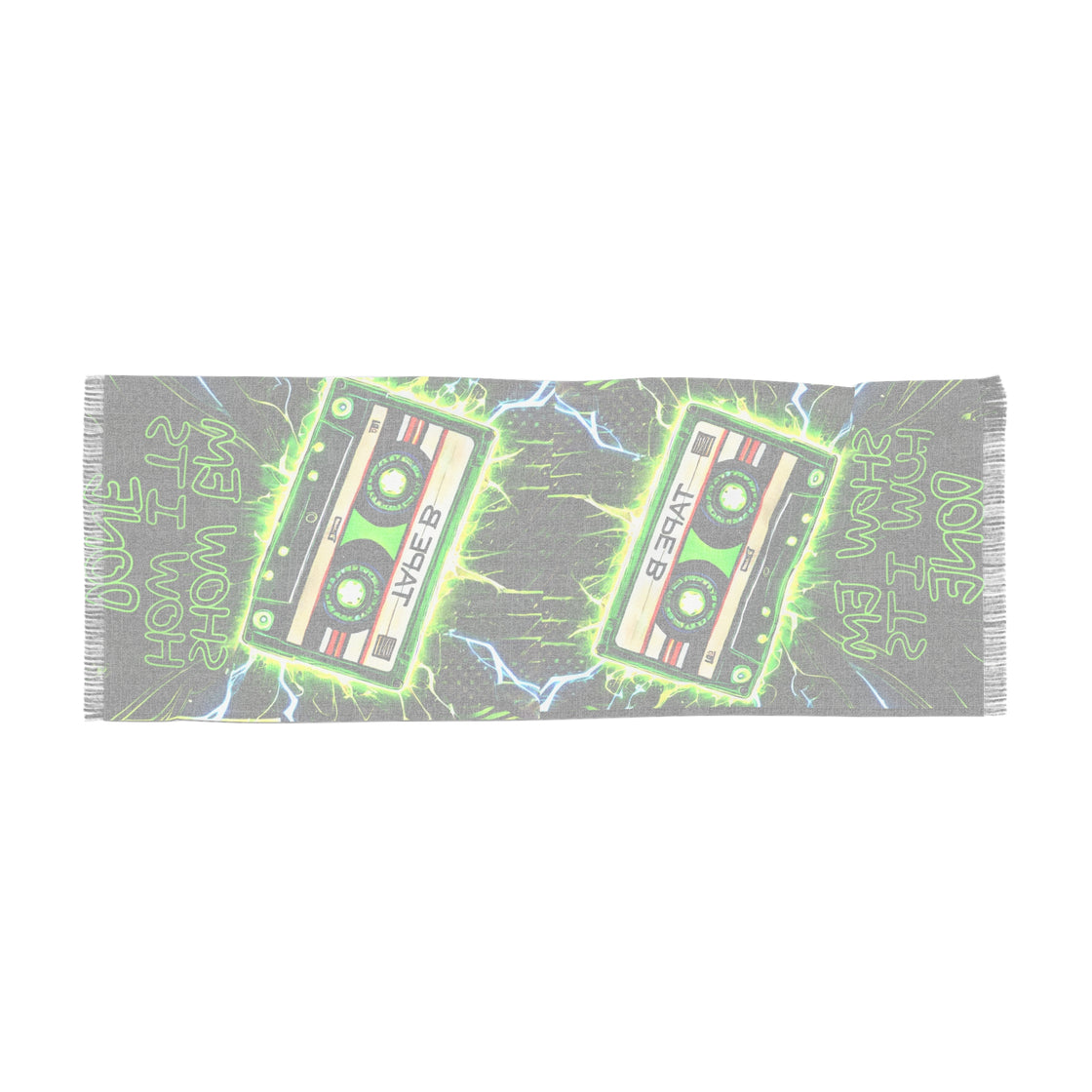 Tape B Pashmina Lightweight Scarf (Show ‘Em How It’s Done) Green - EDMCLOTHINGSTORE