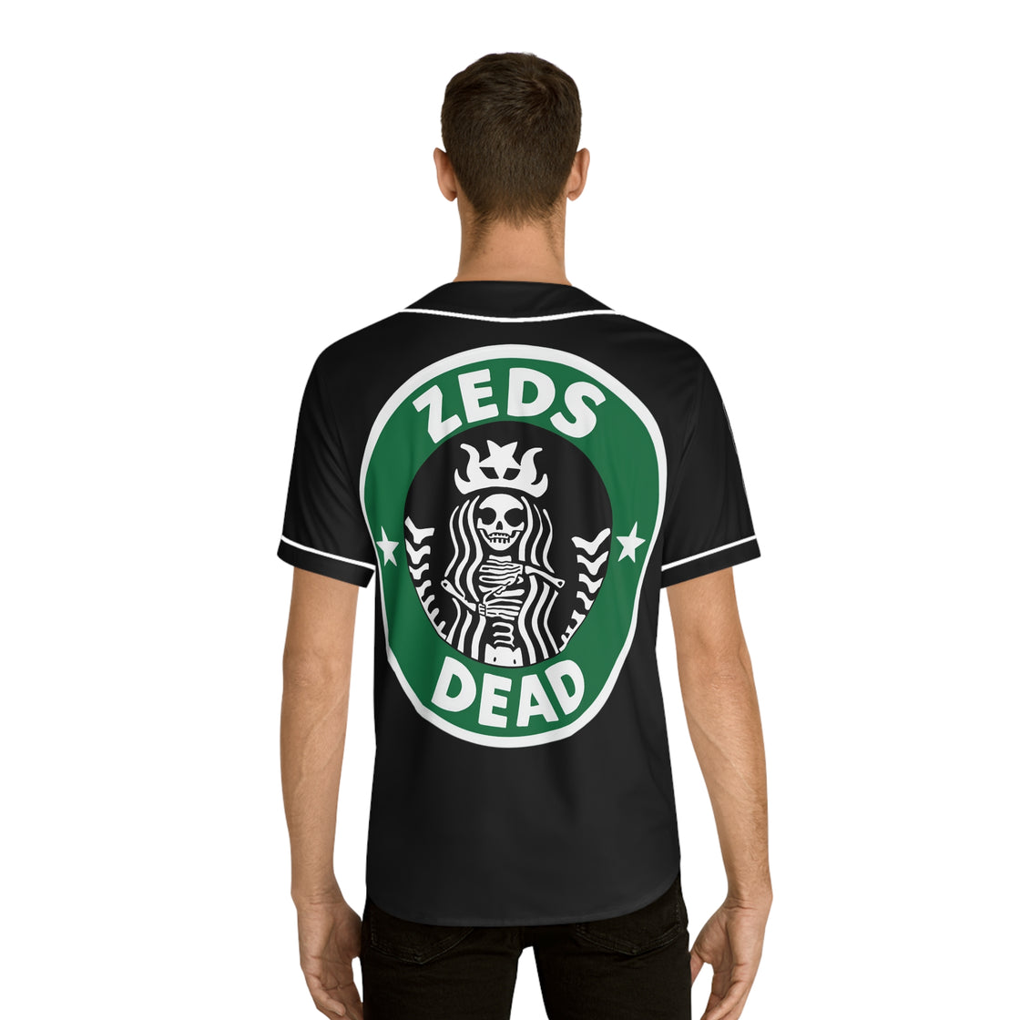 Zeds Dead Deadbeats Starbucks Rave Baseball Jersey | EDM Festivals 2024 Top Seller - EDMCLOTHINGSTORE