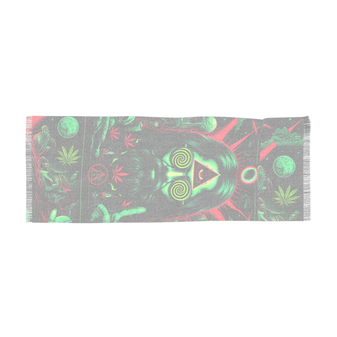 All Seeing Pashmina Lightweight Scarf Rave Pashmina - EDMCLOTHINGSTORE