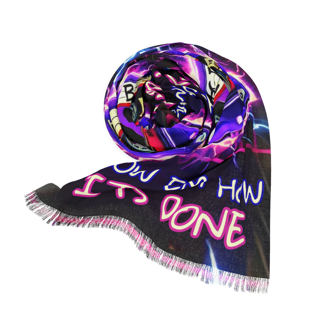 Tape B Pashmina Lightweight Scarf (Show ‘Em How It’s Done) - EDMCLOTHINGSTORE