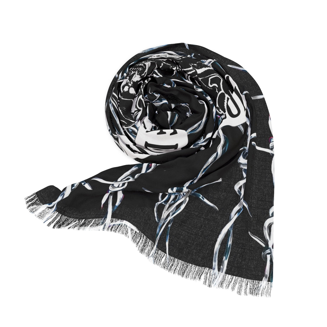 Svdden Death Pashmina Death CLT EDM Pashmina Rave Pashmina Lightweight Scarf - EDMCLOTHINGSTORE