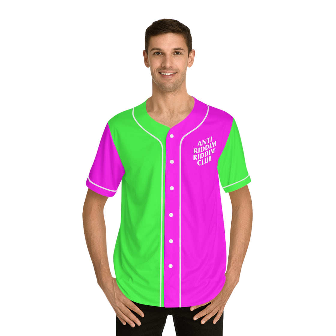 Anti Riddim Riddim Club Jersey (PINK & GREEN) - EDMCLOTHINGSTORE