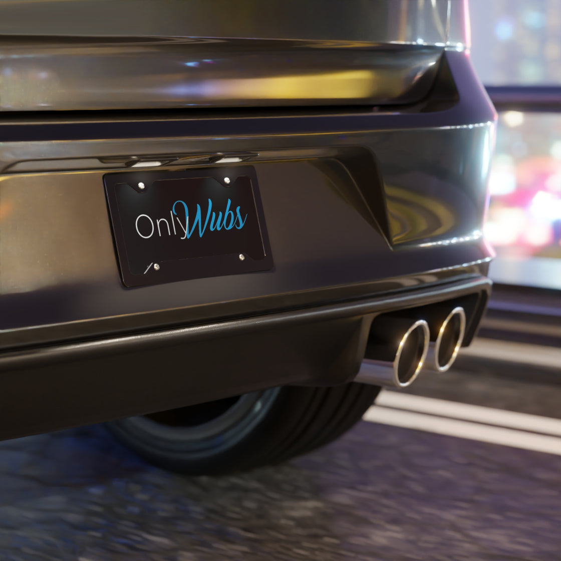 Only Wubs Car Plate - EDMCLOTHINGSTORE