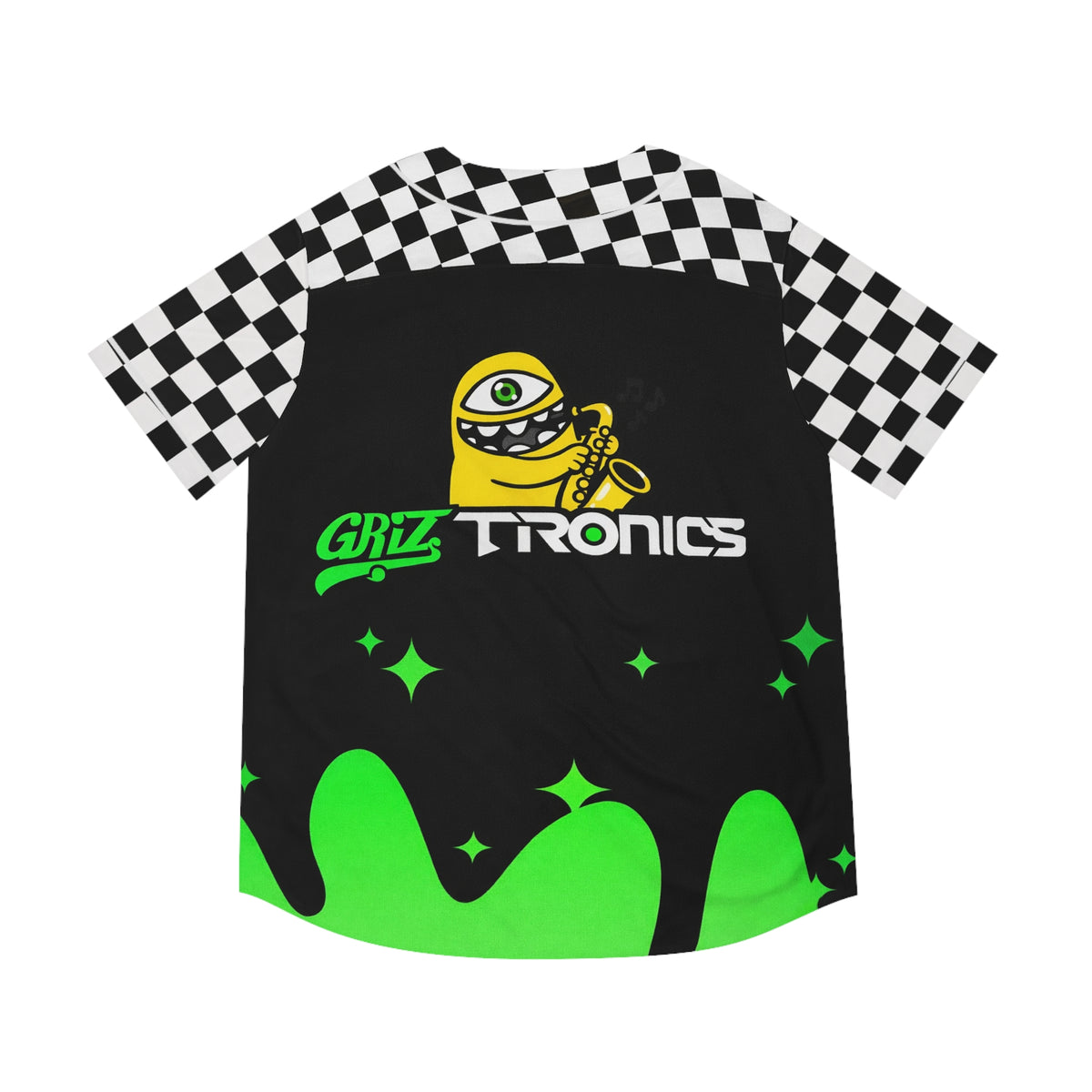 GRiZTRONiCS Cyclops Drip Rave Jersey – Checkerboard Bass Drop Edition