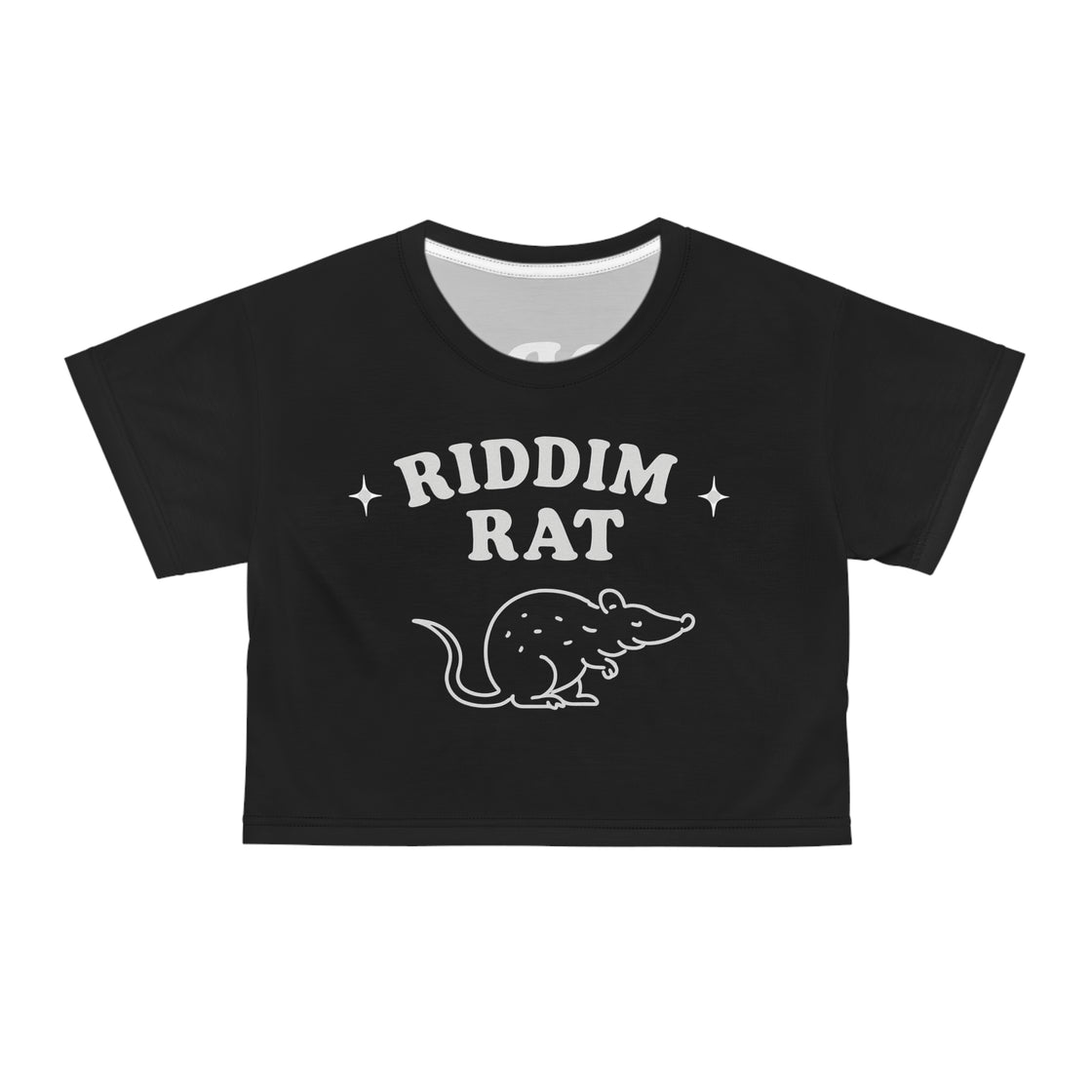 White Riddim Rat Crop Top Rave Crop Top Festival Crop Top