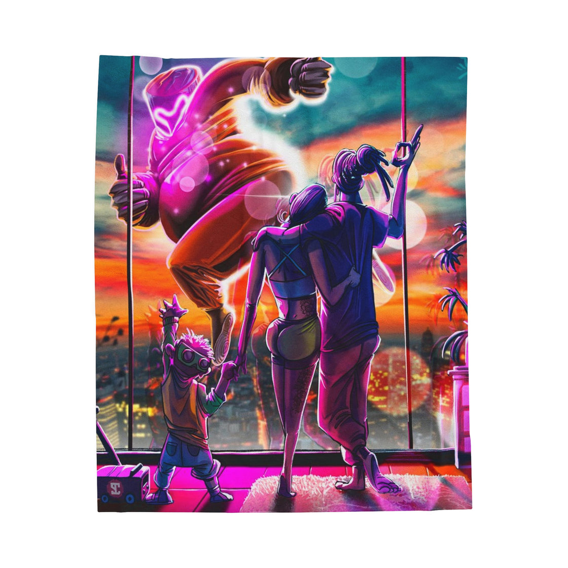Ganja White Night Mr Wobbe Velveteen Plush Blanket - EDMCLOTHINGSTORE