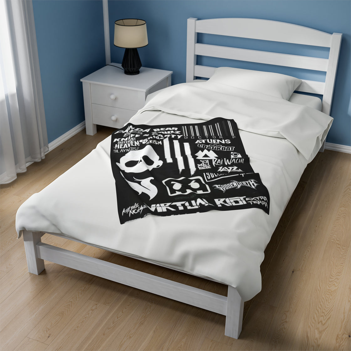 Sullivan King Jessica Audiofred Svdden Death Layz Barely Alive Wakaan Illenium Excision Velveteen Plush Blanket - EDMCLOTHINGSTORE