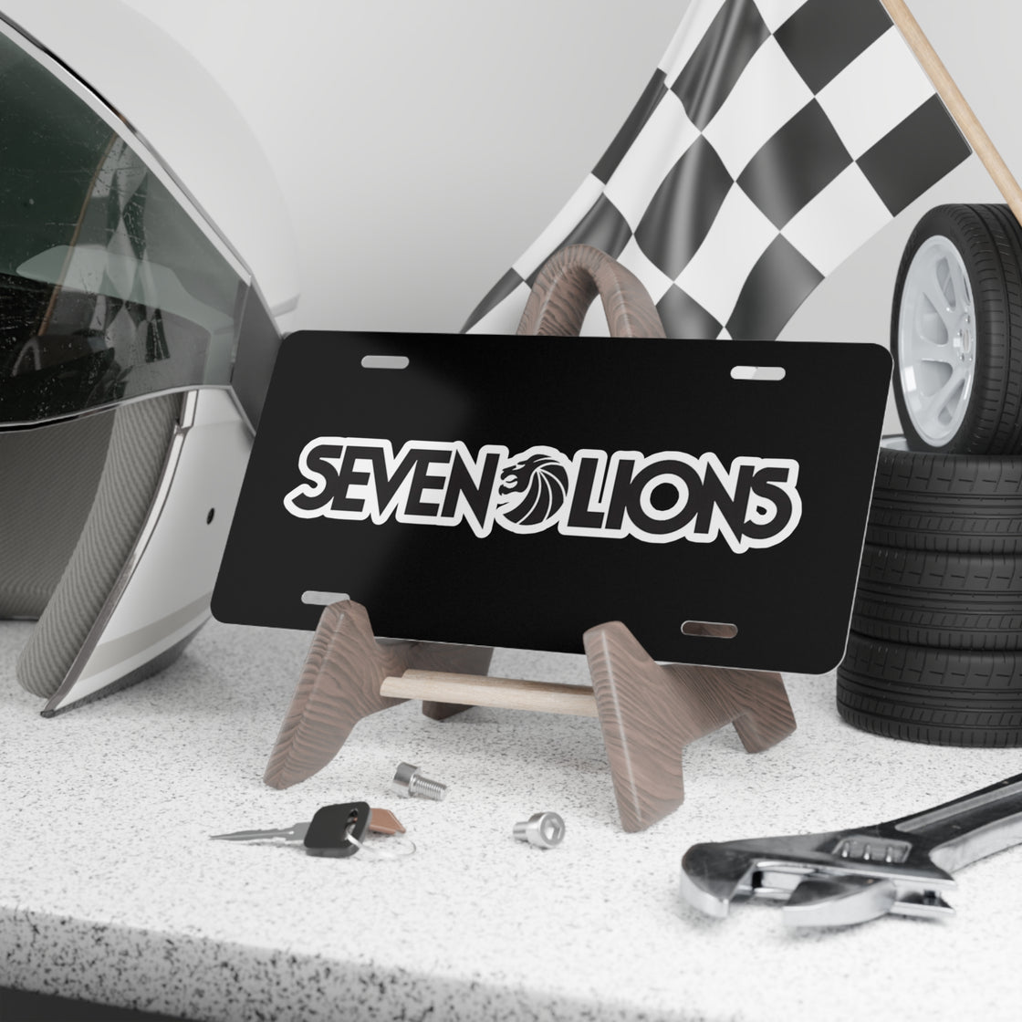 Seven Lions Car Plate - EDMCLOTHINGSTORE