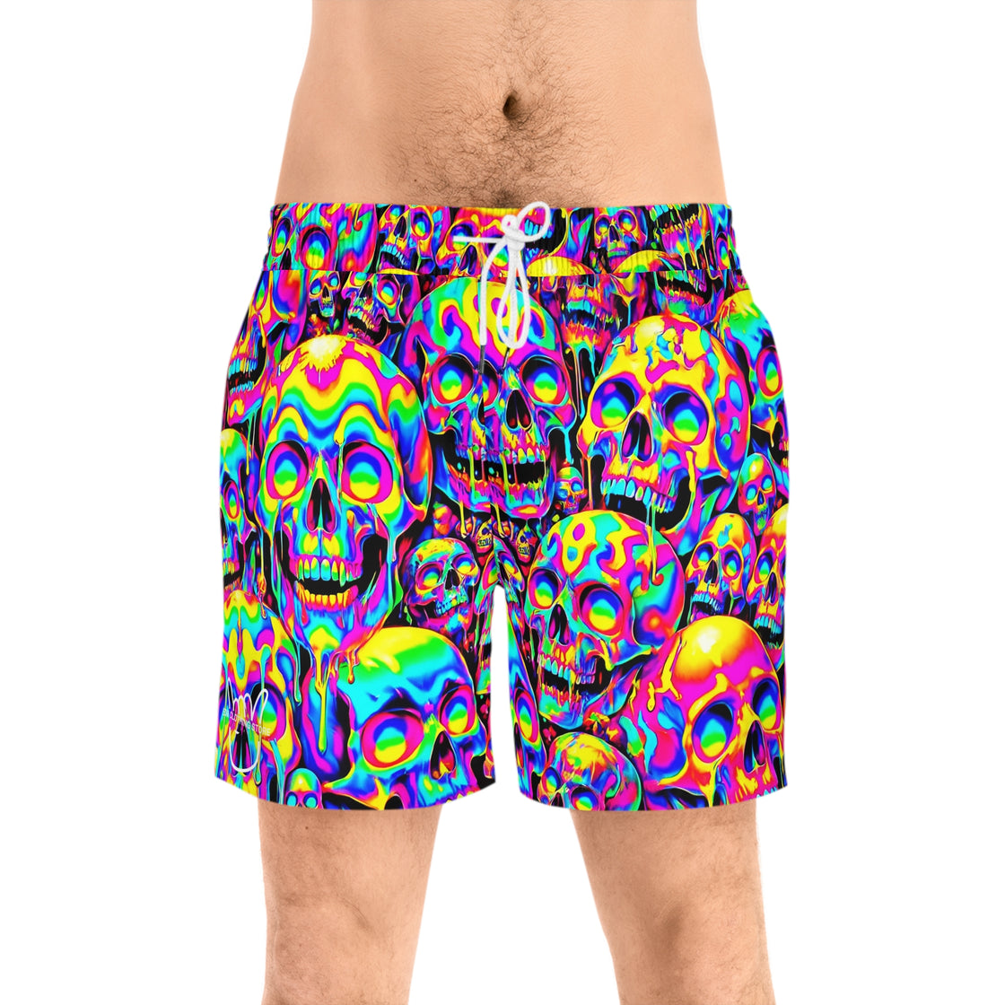 Trippy Skull Rave Shorts EDM Shorts 1 - EDMCLOTHINGSTORE