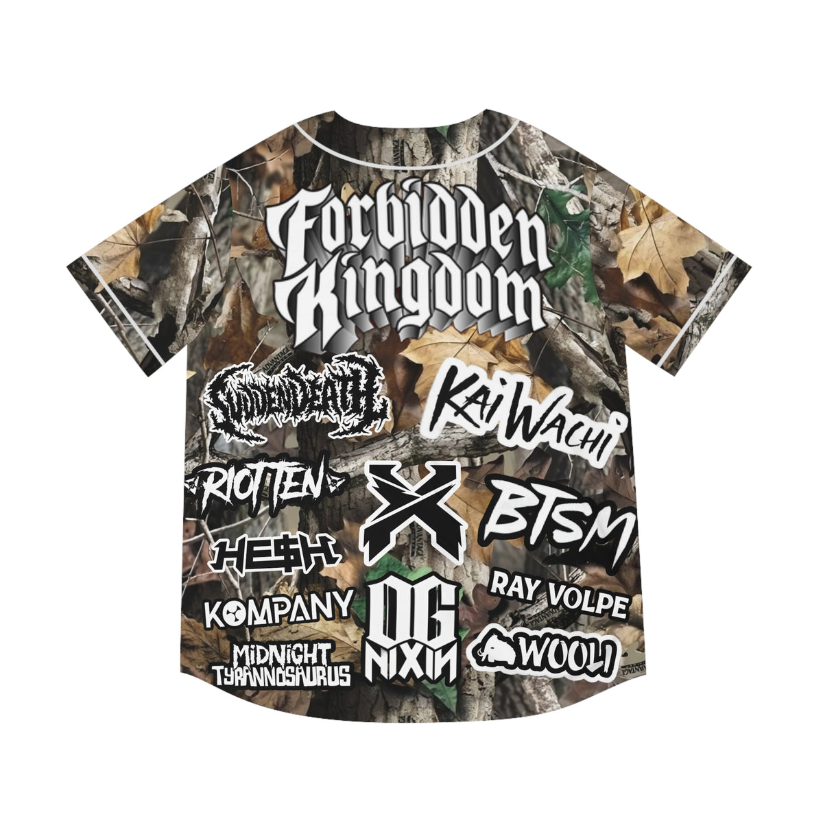 Camo Forbidden Kingdom Jersey Excision Svdden Death Komapny Roit Ten Wooli BTSM  Hesh OG Nixon Kia Waichi