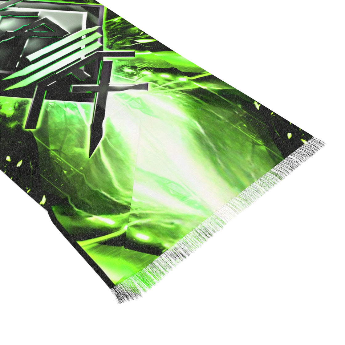 Green Skrillex Pashmina Lightweight Scarf Rave Pashmina - EDMCLOTHINGSTORE