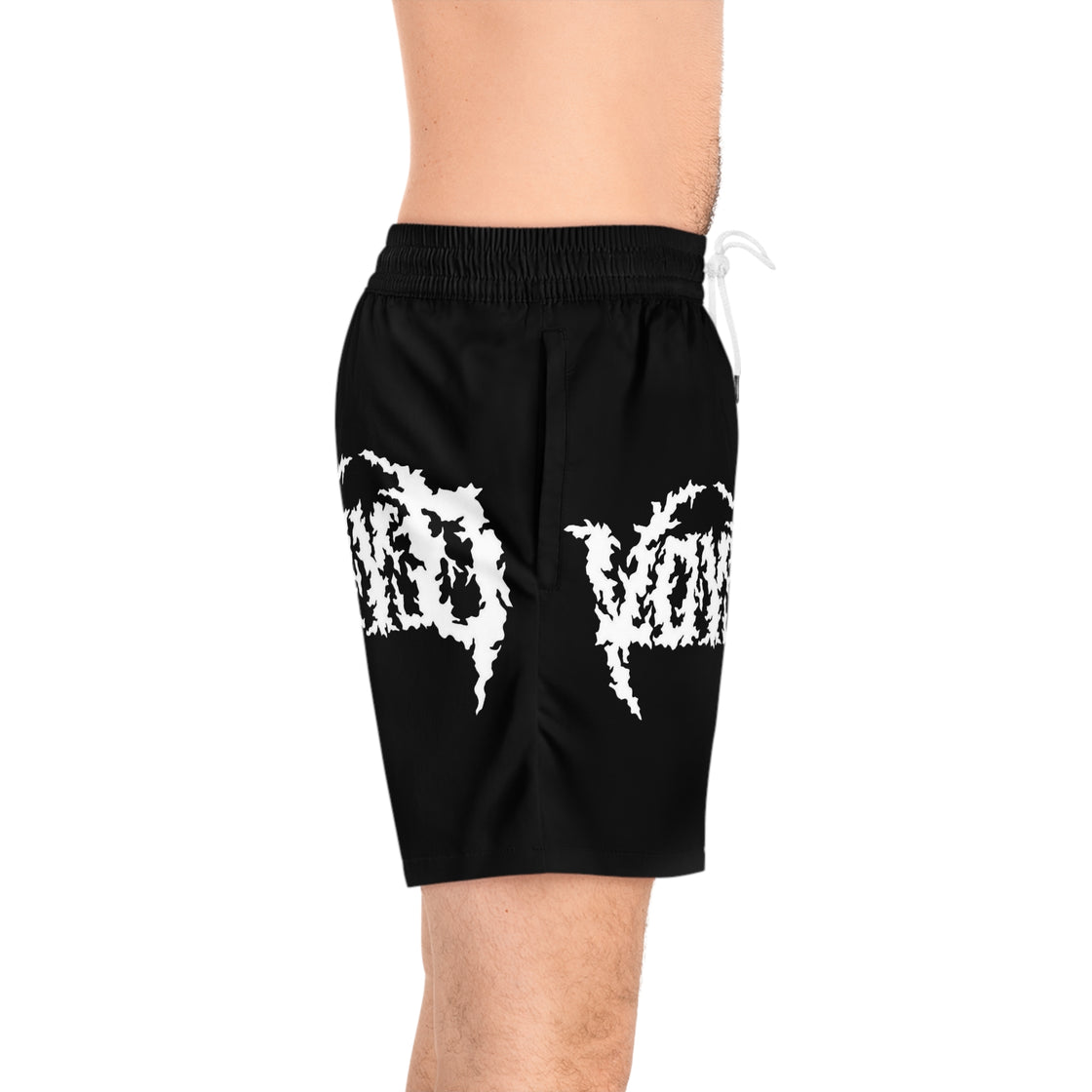 Svdden Death Voyd Men's Mid-Length Swim Shorts (Black) - EDMCLOTHINGSTORE