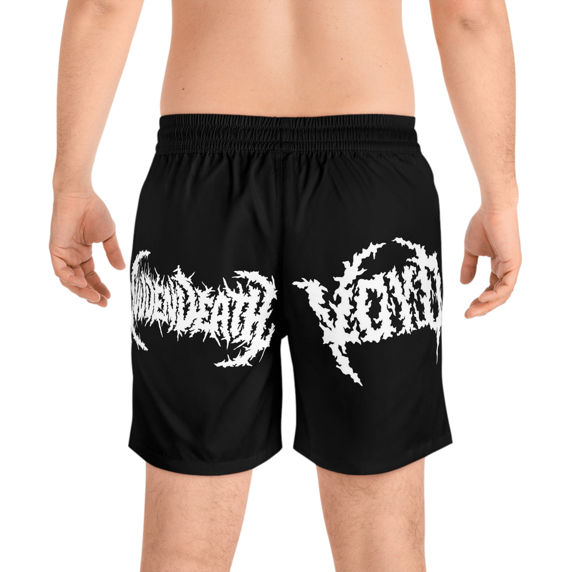 Svdden Death Voyd Men's Mid-Length Swim Shorts (Black) - EDMCLOTHINGSTORE
