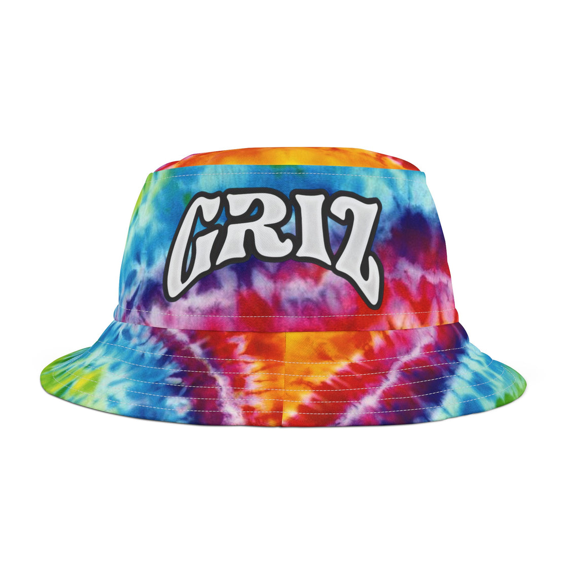 Griz Tye Dye Psychedelic Bucket Hat - Vibrant EDM Festival Gear - EDMCLOTHINGSTORE