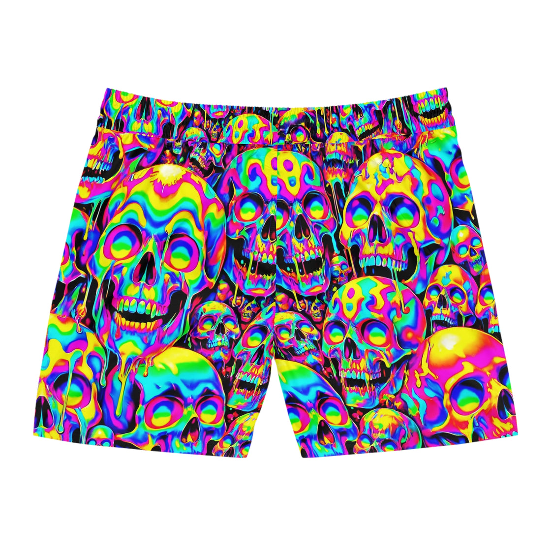 Trippy Skull Rave Shorts EDM Shorts 1 - EDMCLOTHINGSTORE