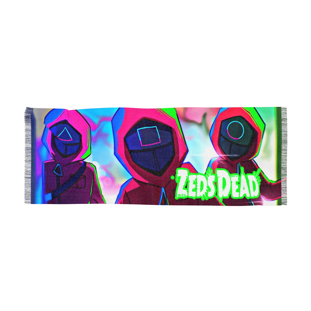 Zeds Dead Squid Games Pashmina EDM Festival Lightweight Pashmina Scarf Rave Design