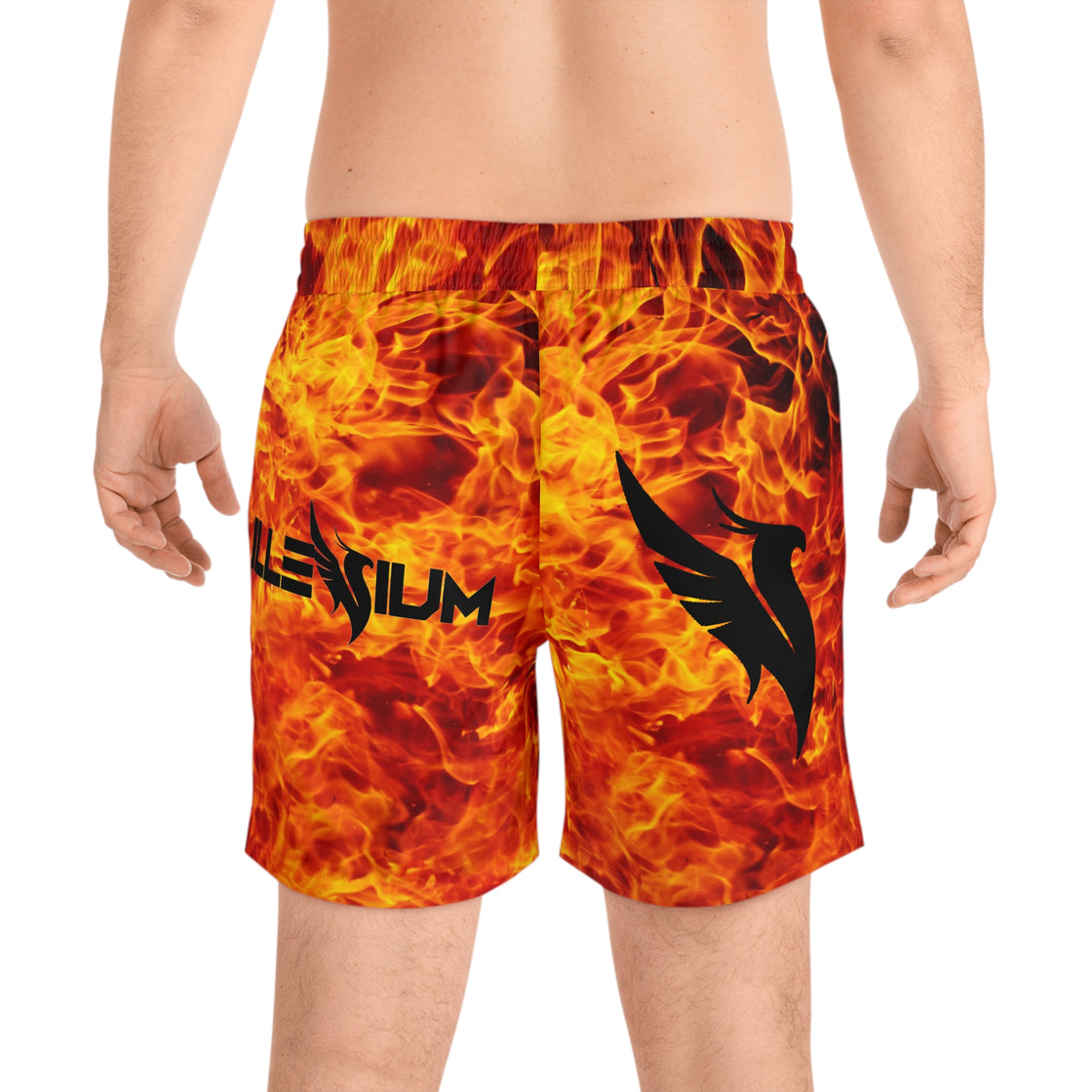 Illenium Merch Men's Mid-Length Swim Shorts (AOP) - EDMCLOTHINGSTORE