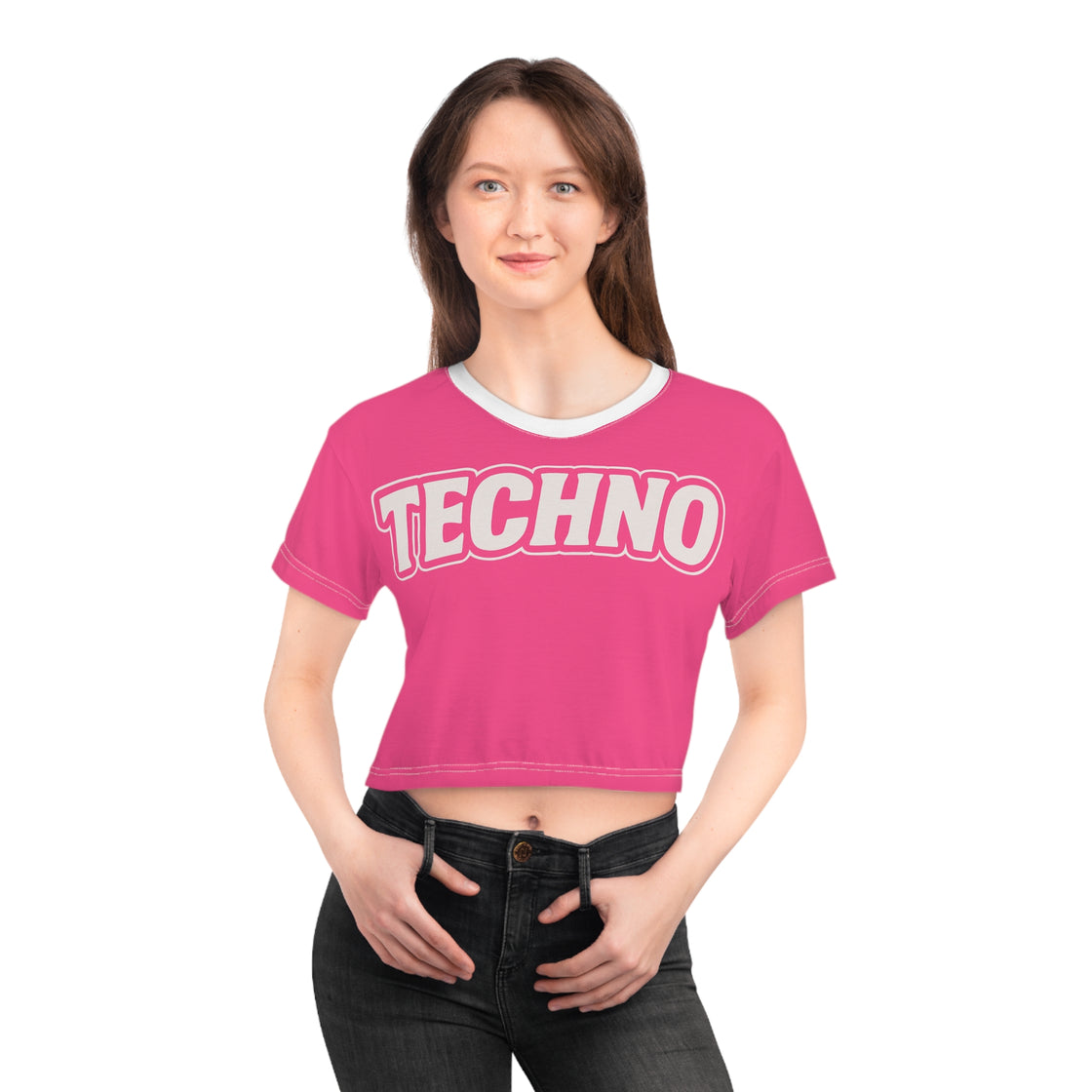 Inspired Barbie Techno Crop Top Rave Crop Top Festival Crop Top